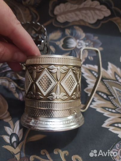 Подстаканник СССР винтаж ромбы бабочки