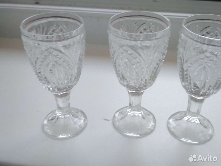 Хрустальные рюмки на ножке СССР