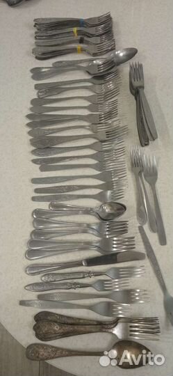 Наборы вилок, ложек, ножей, ложечек и разнобой