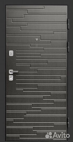 Дверь с зеркалом Ривьера из стали