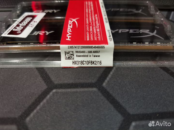 Kingston HyperX DDR3/16Gb/KIT/1866Mhz/2шт