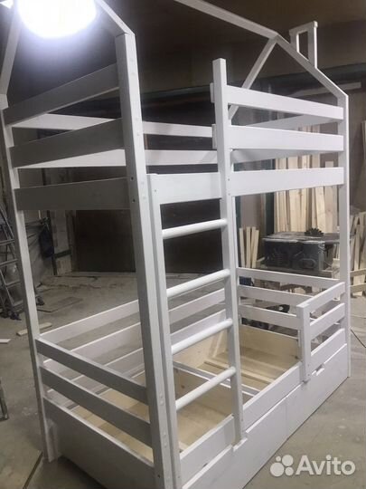 Двухъярусная кровать домик 180*80