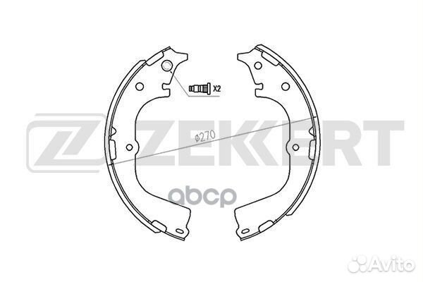 Колодки торм. бараб. задн. Toyota Hiace (H10) 8