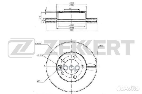 Диск торм. перед. Nissan NV400 11- Opel Movano
