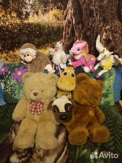 Мягкие игрушки- разные зверушки б/у