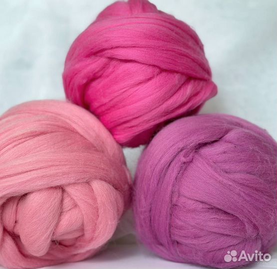 Шерсть для валяния. Мериносовый топс 22 микрон