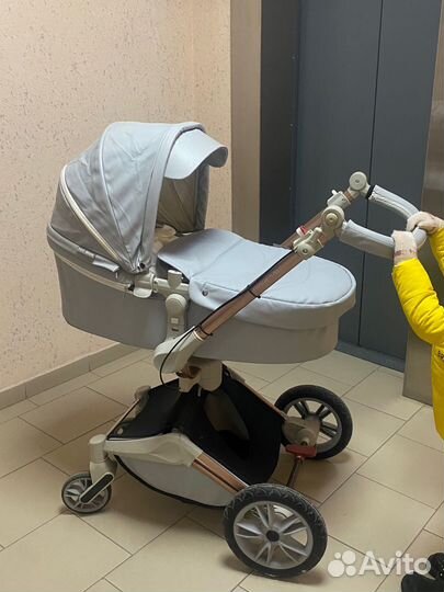 Коляска 2 в 1 эко кожа