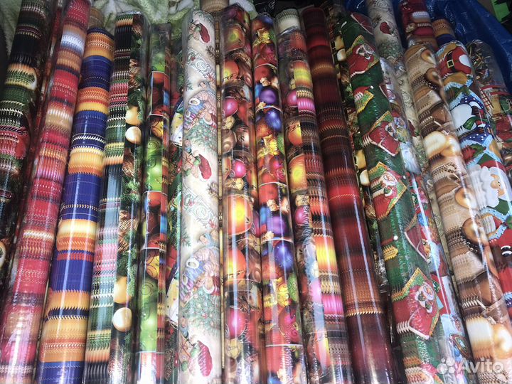 Упаковочная бумага новогодняя красивая