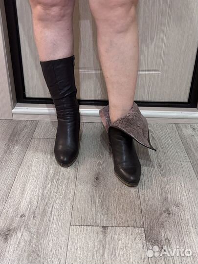 Сапоги женские из натуральной кожи и меха