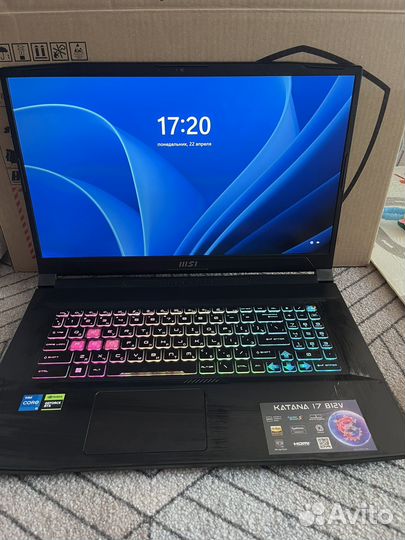 Игровой ноутбук msi katana 17