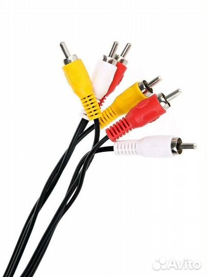 Аудио кабель 3 RCA 3м тюльпан медь