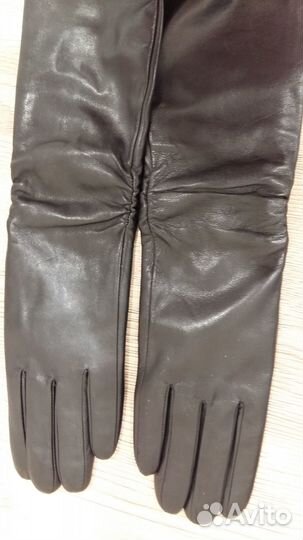 Перчатки женские кожаные новые р.7.5 высокие 42 см