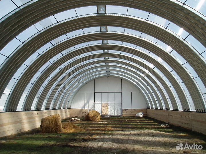 Строительство бескаркасных ангаров