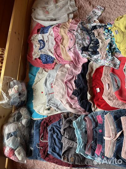 Пакет одежды на девочку от 80 +