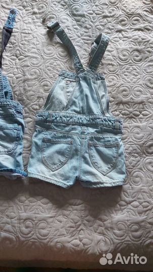 Джинсовые шорты zara, kiabi 12-24