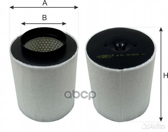 Фильтр воздушный audi A8(4H) goodwill AG 892 AG