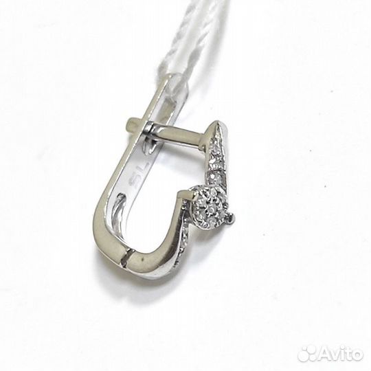 Золотые серьги с камнем