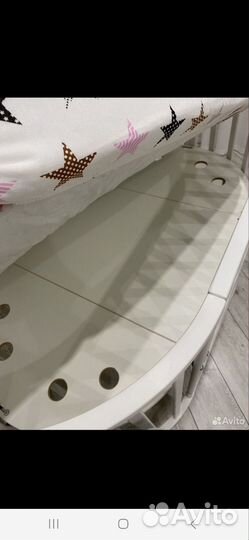 Детская кроватка трансформер круглая