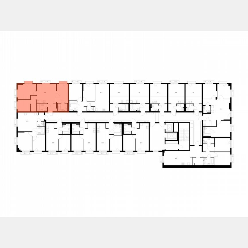 3-к. квартира, 65,8 м², 6/16 эт.