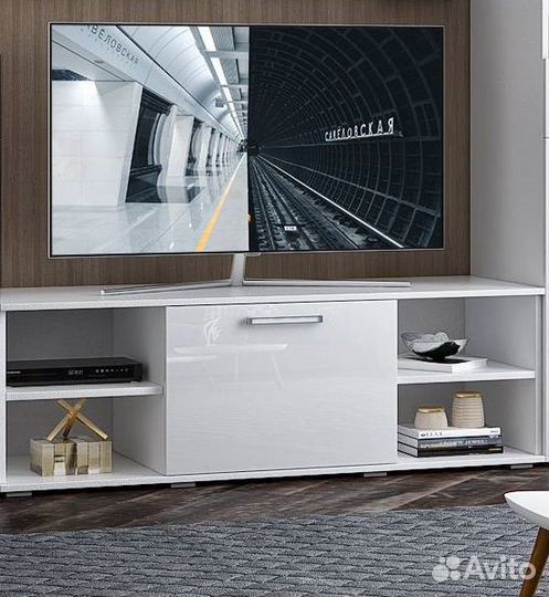 Тумба тв Белла 1,40 м белая
