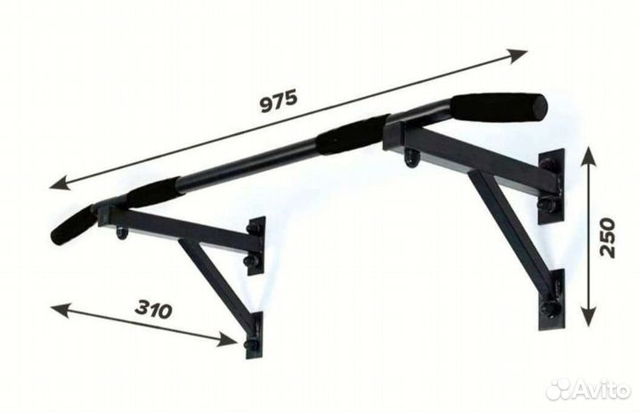 Турник настенный Aktiv черный