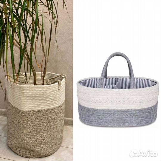 Корзина плетеная Для белья / игрушек новая