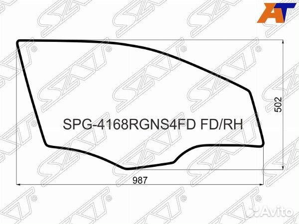Стекло боковое опускное hyundai solaris