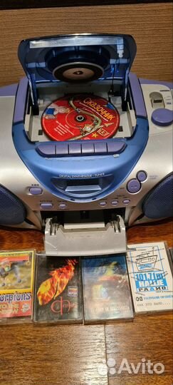 Магнитофон кассетный и CD диков panasonic, кассеты