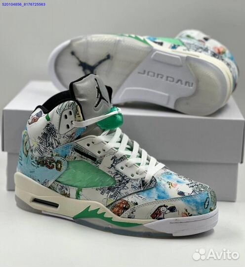 Кроссовки Nike Air Jordan 5 Retro White (Арт.57905