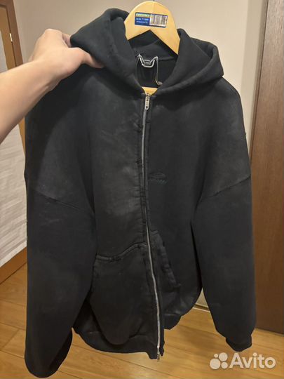 Balenciaga heavy metal zip hoodie