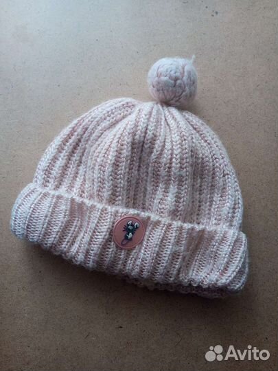 Шапка розовая зимняя