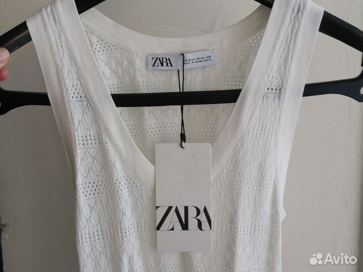 Майка белая zara новая размер М
