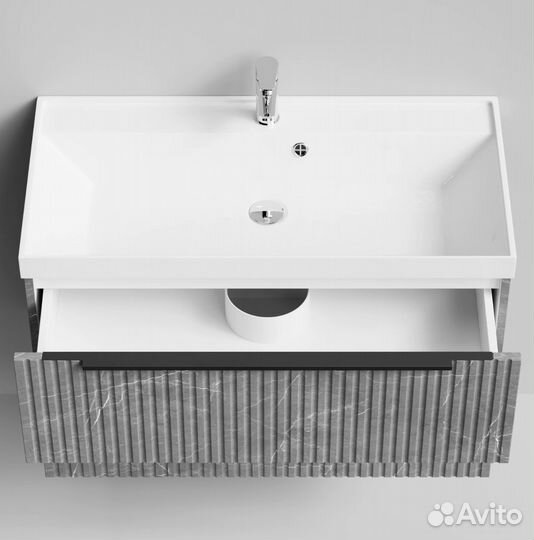 Тумба с раковиной Дольчи 90см Подвесной, Мрамор 3