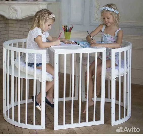 Детская кровать трансформер круглая