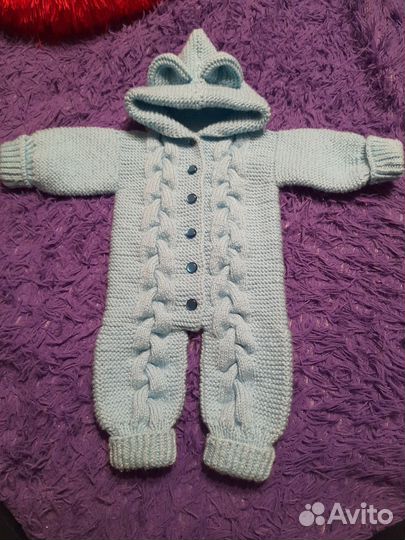 Вязаный комбинезон 68 74