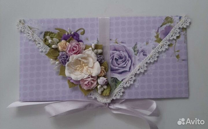 Открытка-конверт ручной работы