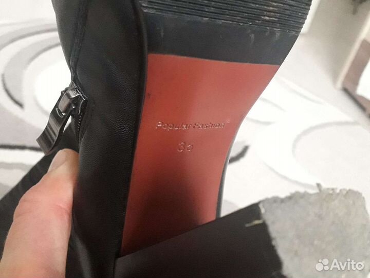 Сапоги женские(осень - весна) кожа рамер 35