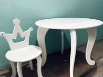 Детский стол и стульчик корона королевский