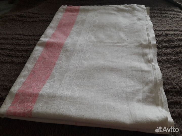 Скатерть СССР лен / хлопок 200х145 см Винтаж