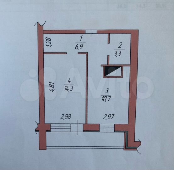 1-к. квартира, 35,2 м², 5/9 эт.