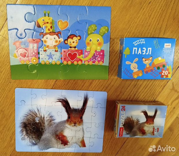 Пазлы детские, средний размер