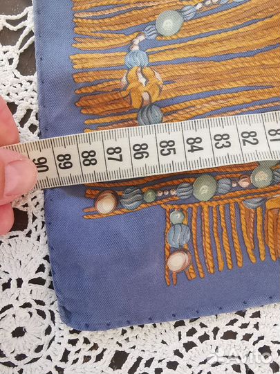 Винтаж шёлковый платок Зима