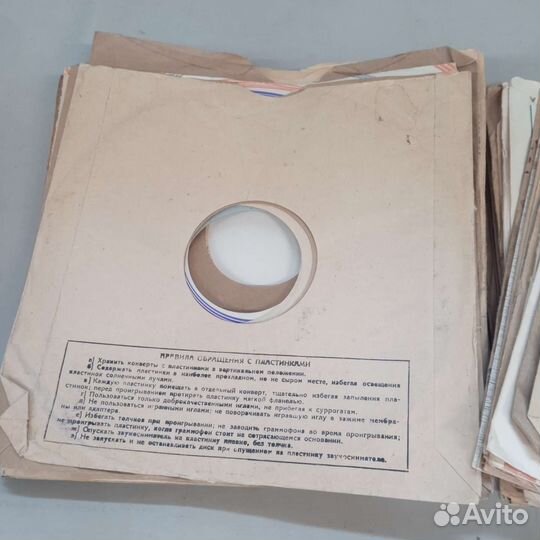 70 старых конвертов для патефонных пластинок