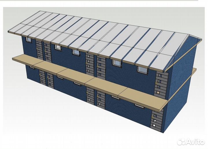 Лстк каркас гостевого дома на 10 номеров от произв