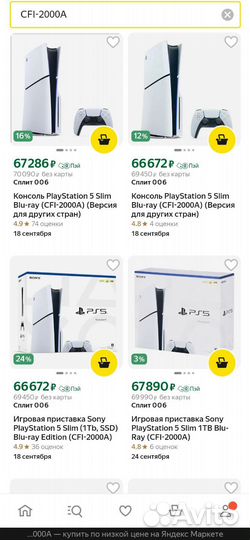 Sony playstation 5 Slim с дисководом