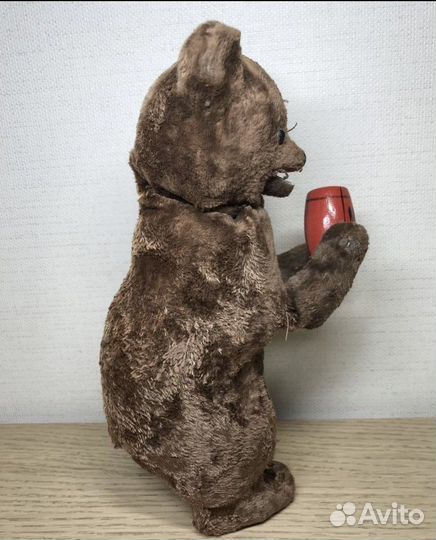 Игрушка Медведь Мишка с мёдом с бочонком заводная