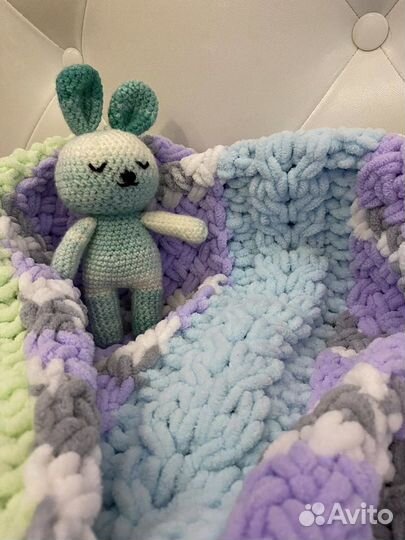 Плед детский вязаный ручная работа