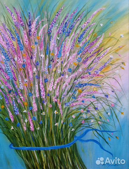 Картина маслом на холсте цветы