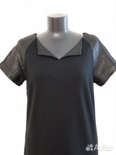 Новое чёрное твидовое платье Liu-Jo