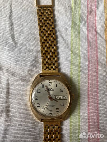 Часы 27 камней, позолоченые, автоподзавод